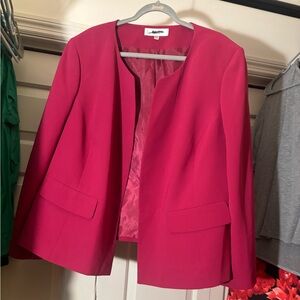 Jones New York 24w open front jacket fuschia
